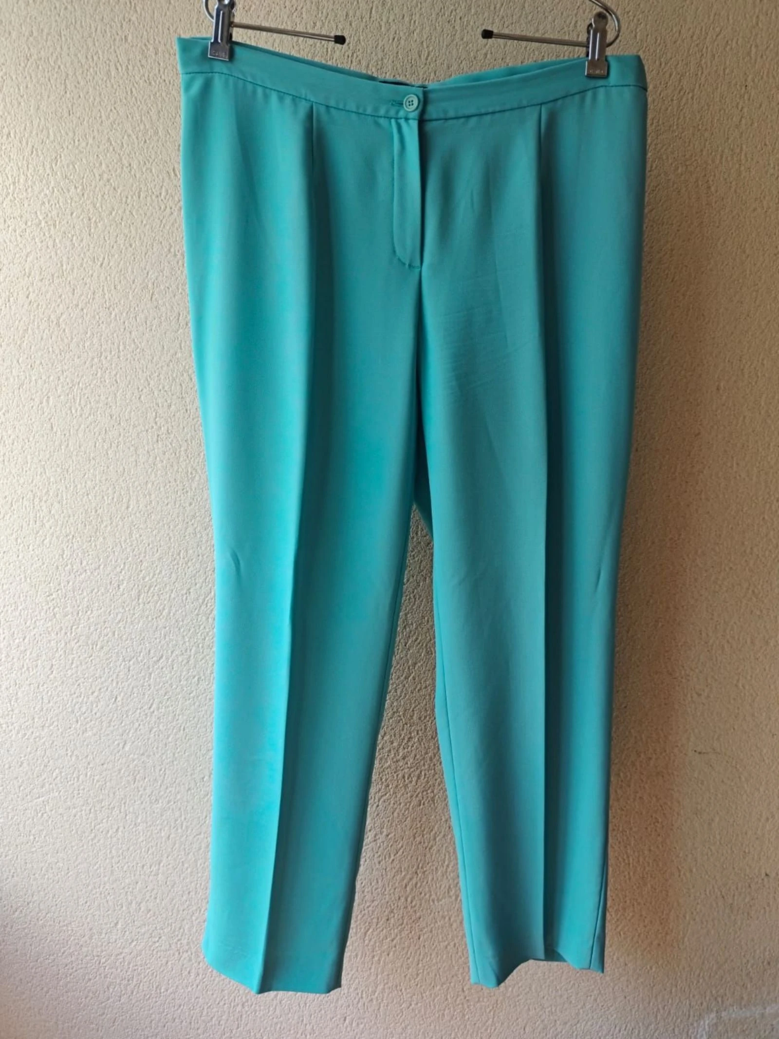 Pantalón ANTEA (El Corte Inglés) turquesa T48, pinzas